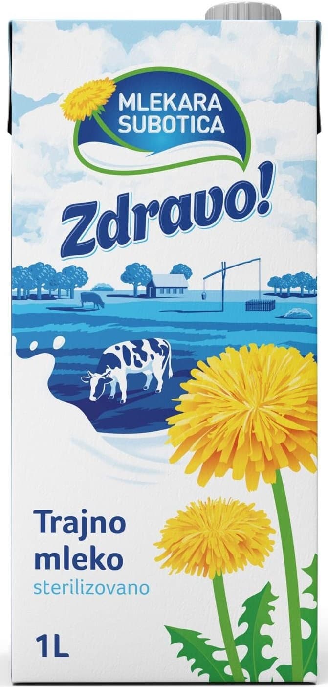 Mleko trajno 2%mm Zdravo 1L-slika