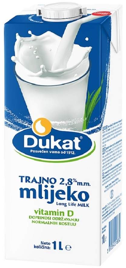 Trajno mleko Dukat 2.8% 1l-slika