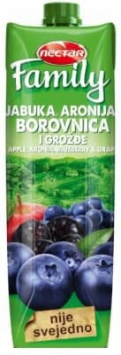 Sok borovnica 40% Family Nectar 1l brik-slika