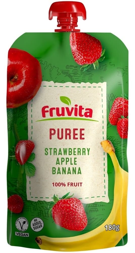 VOĆNA KAŠA JAGODAJABUKABANANA 180G FRUVITA-slika