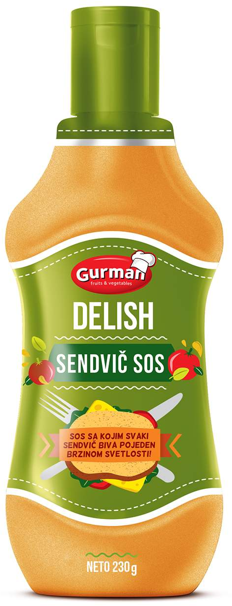DELISH SENDVIC SOS 230GR GURMAN-slika
