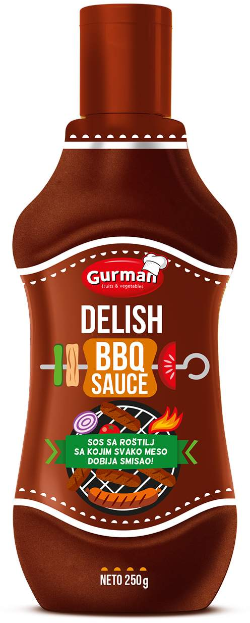 DELISH BARBECUE SOS 250GR GURMAN-slika