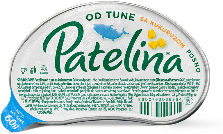 Pasteta od tune sa kukur.Patelina 60g-slika
