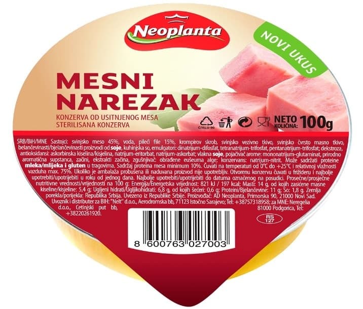 Mesni narezak Neoplanta 100g-slika
