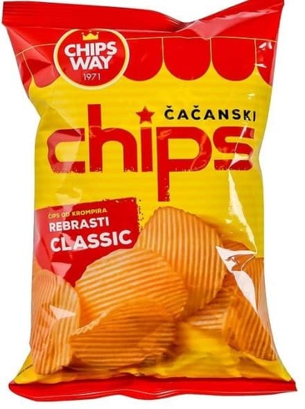 Cips classic rebrasti Chips Way 90g-slika