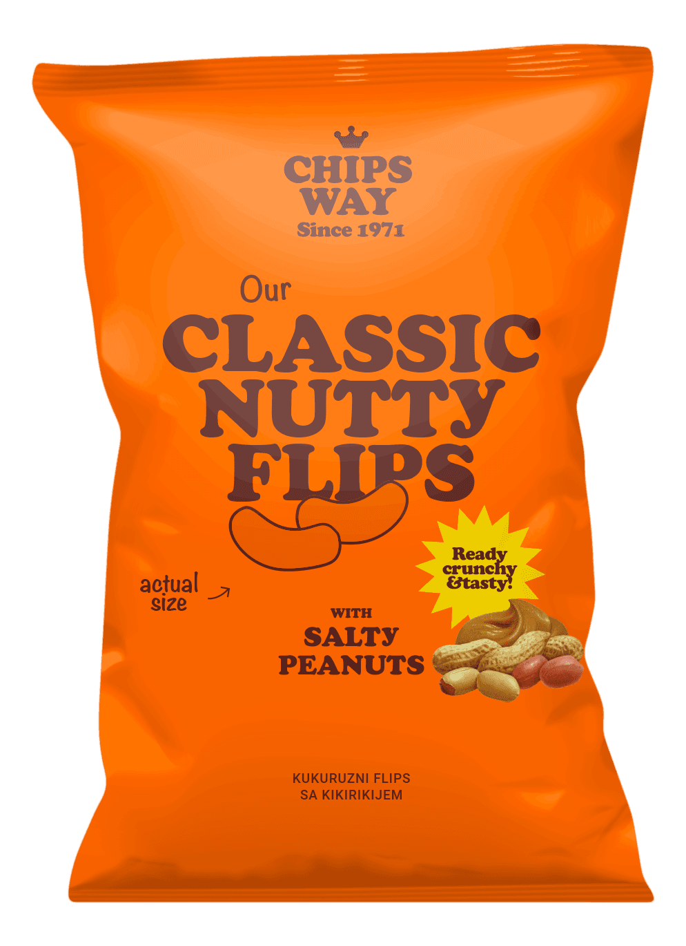 Flips Gricko sa kikirik.Chips Way 150g-slika