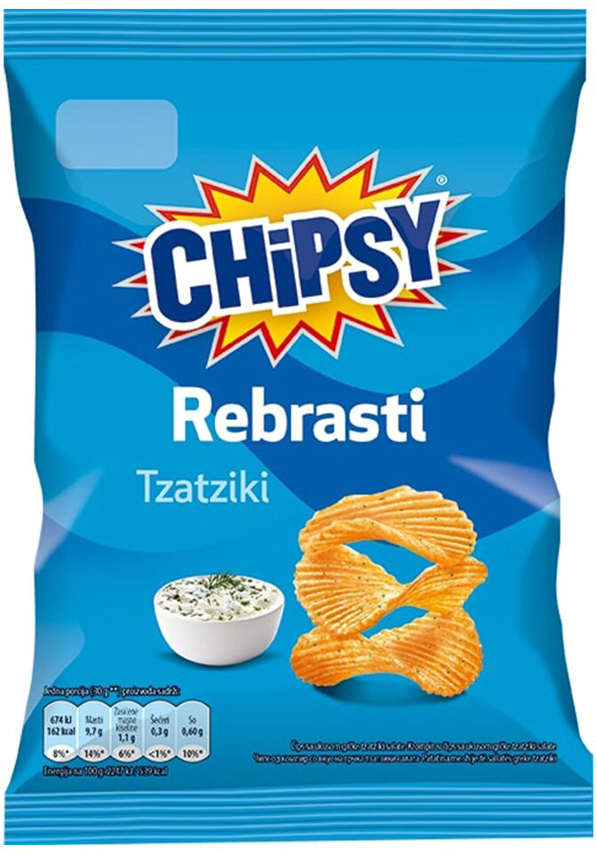 Cips rebrasti tzatziki Chipsy 60g-slika