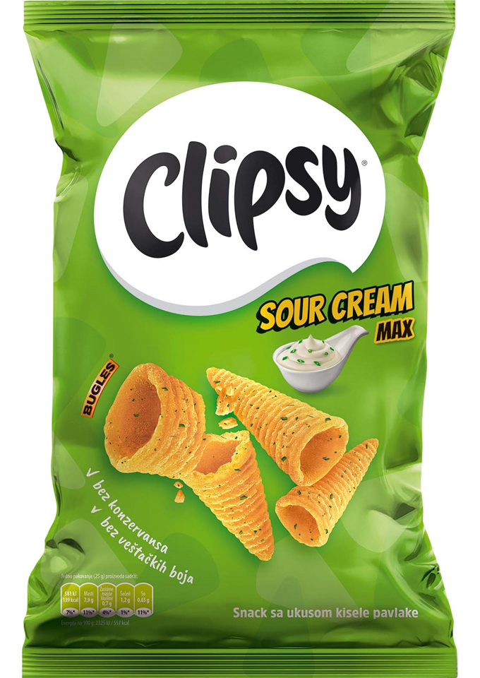 Flips Clipsy Max sour cream 70g-slika