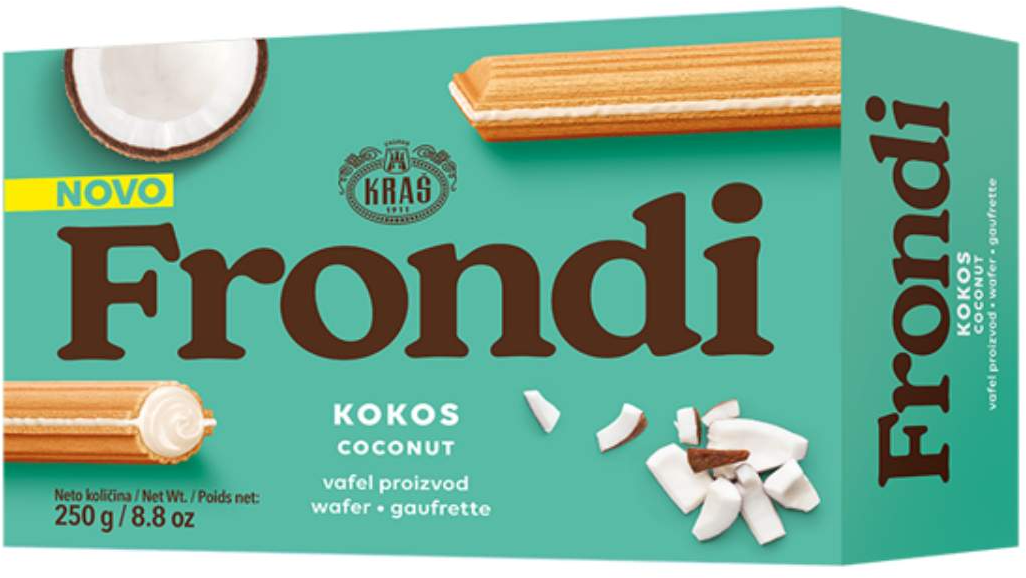 Vafl kokos Frondi 250g-slika