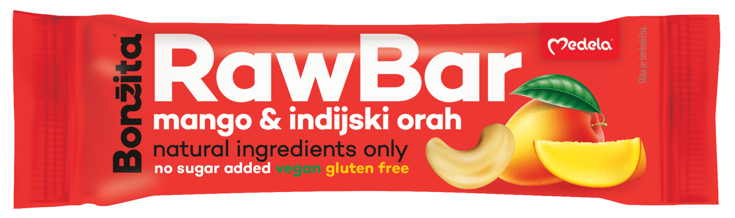 BAR RAW BONŽITA MANGO&IND ORAH 50G-slika