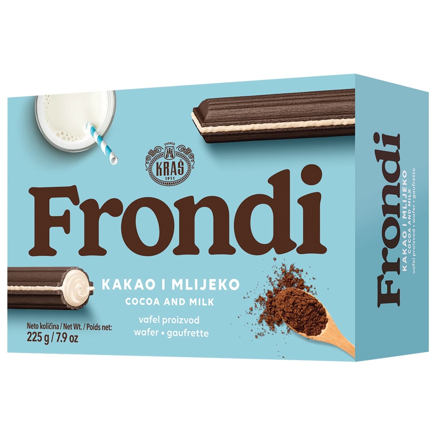Keks Frondi vafl kakao/mleko 225g-slika