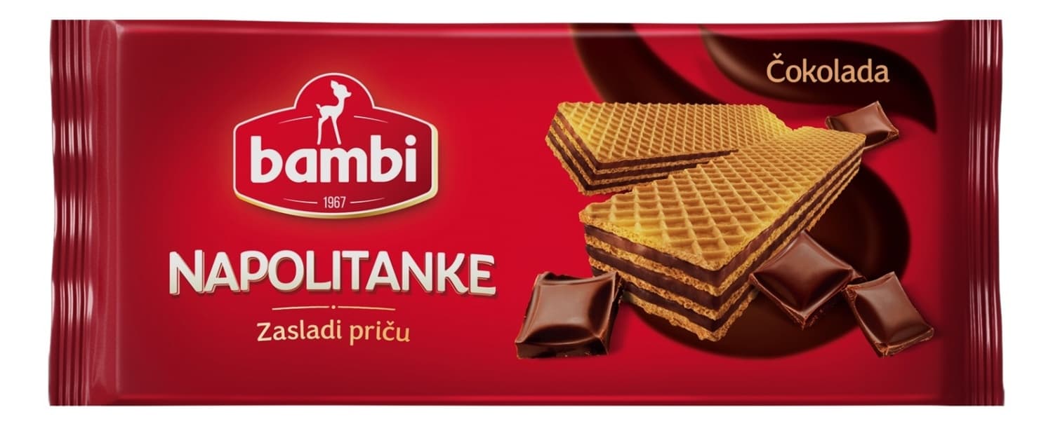 Napolitanke cokolada Bambi 185g-slika