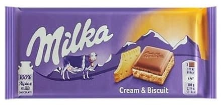 Cokolada cream&biscuit Milka 100g-slika