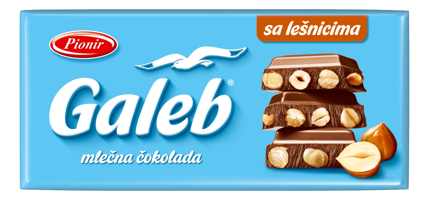 Cokolada Galeb sa celim lesnikom 200g-slika