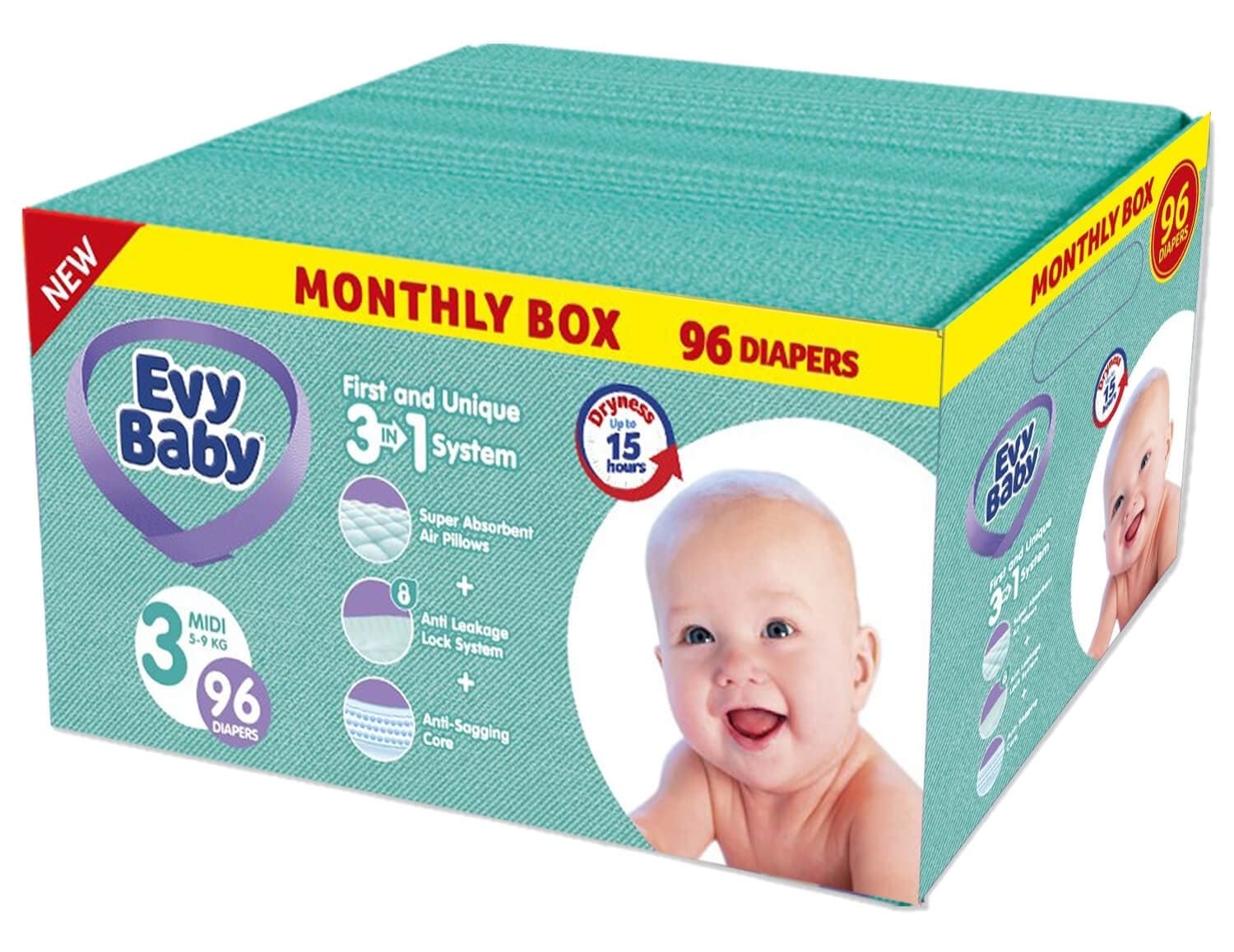 Pelene Evybaby box 3u1 3 midi 5-9kg 96/1-slika