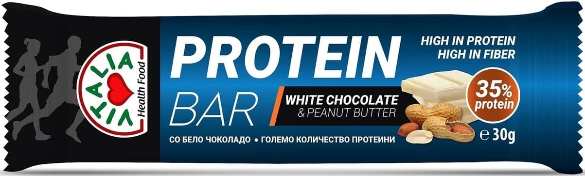 ČOKOLADICA PROTEIN BAR 30G KIKIRIKI I BELA ČOKOLADA-slika