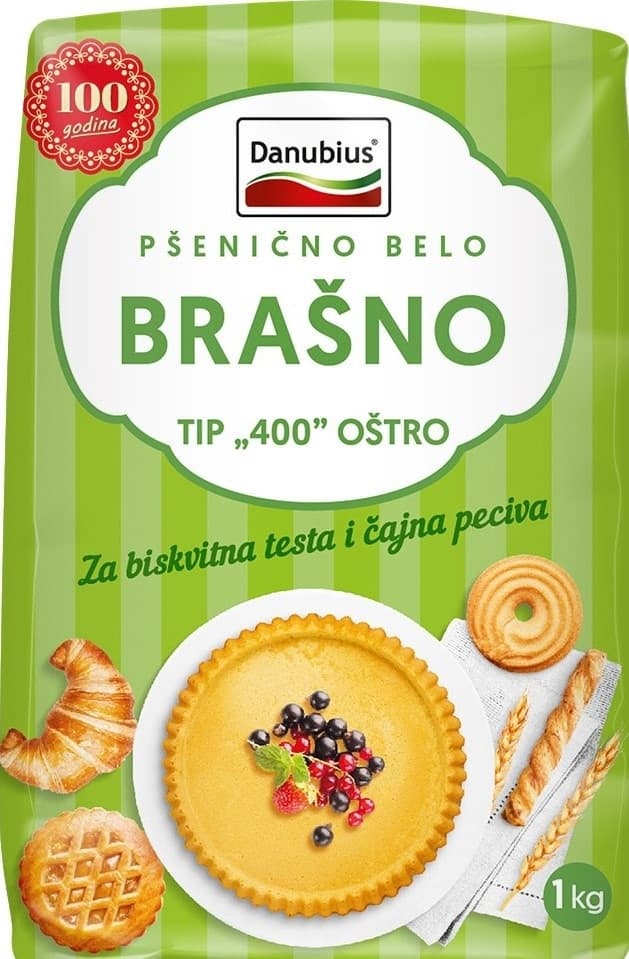 Brasno ostro/fina pec.T-400 Danubius 1kg-slika