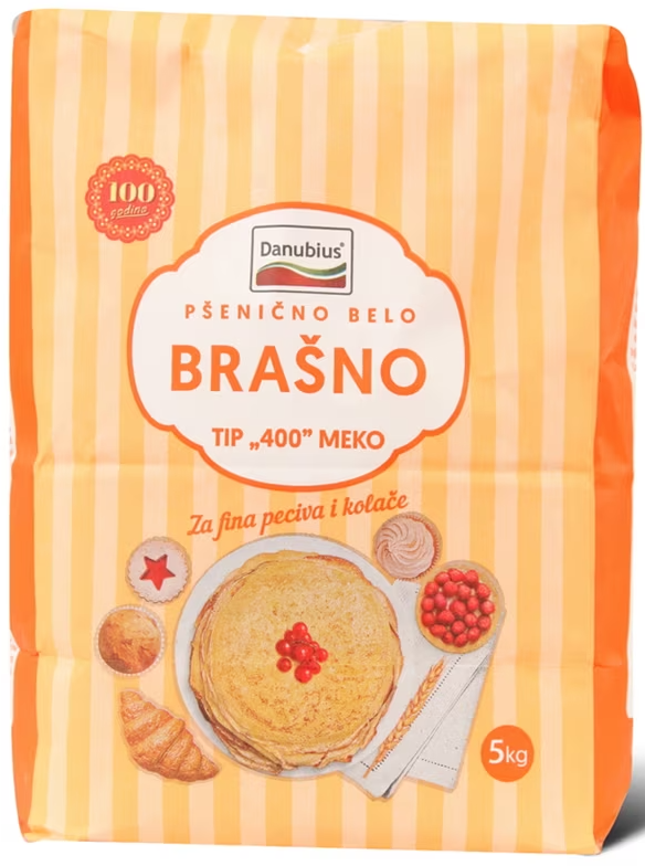 Brasno belo psen.tip400 meko Danubius5kg-slika