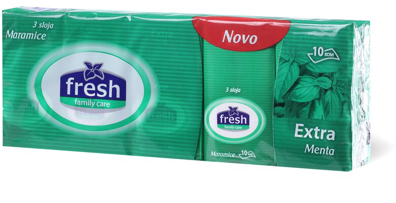 Maramice papirne ex.mentol 3sl Fresh 10-slika