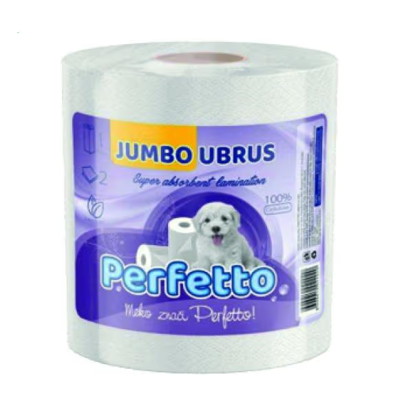 PAPIRNI UBRUS PERFETTO JUMBO U300 100 CELULOZA-slika