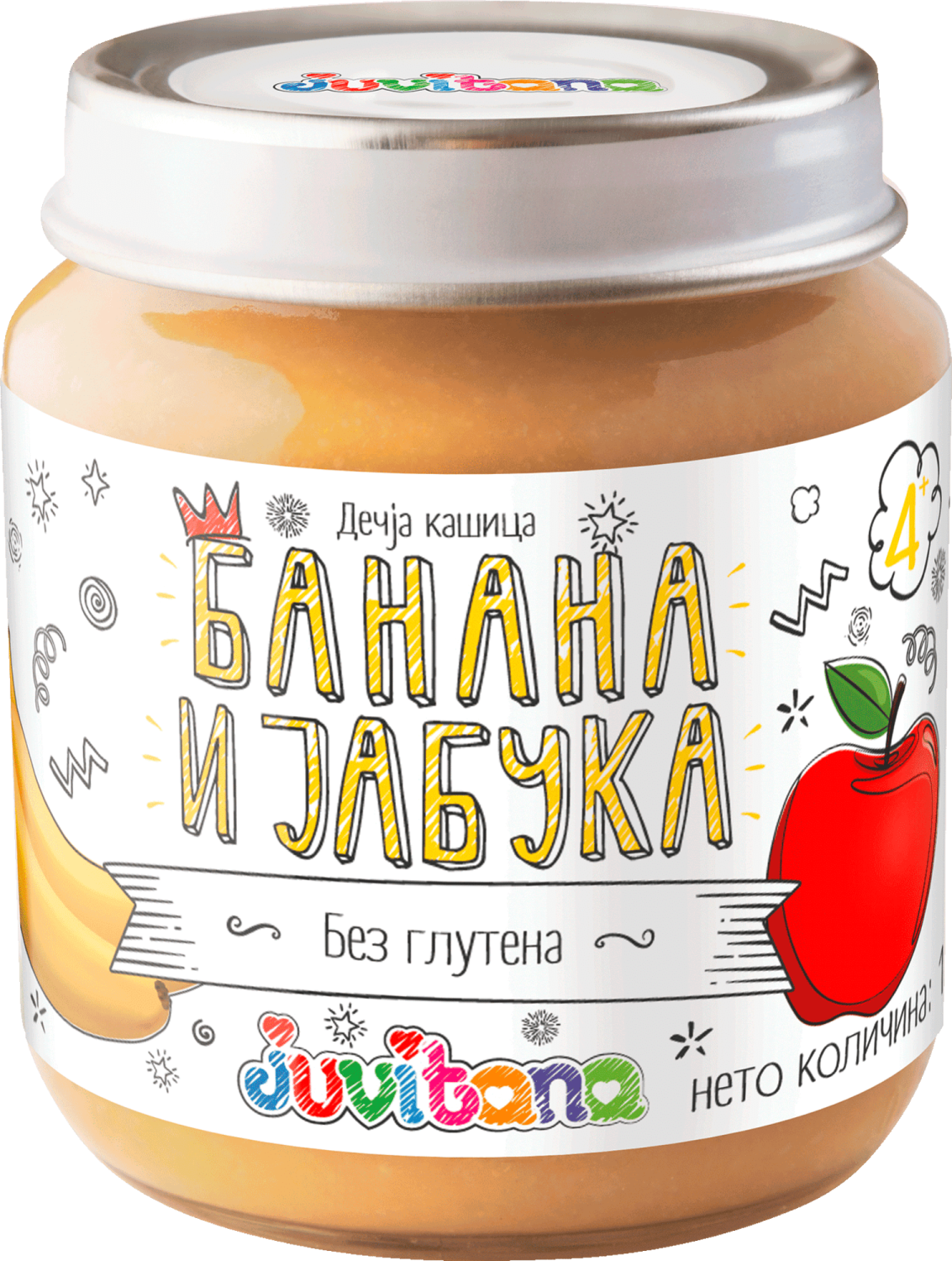 KAŠICA BANANA&JABUKA 128G TAKOVO-slika