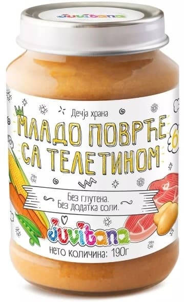 Kasica Juvitana mlado povrce,telet.190g-slika