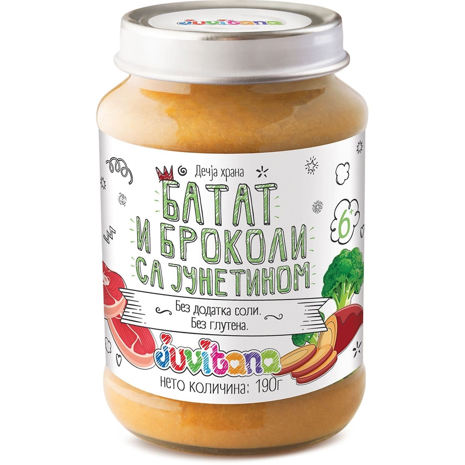 Kas.batat,brokoli i junet.Juvitana 190g-slika