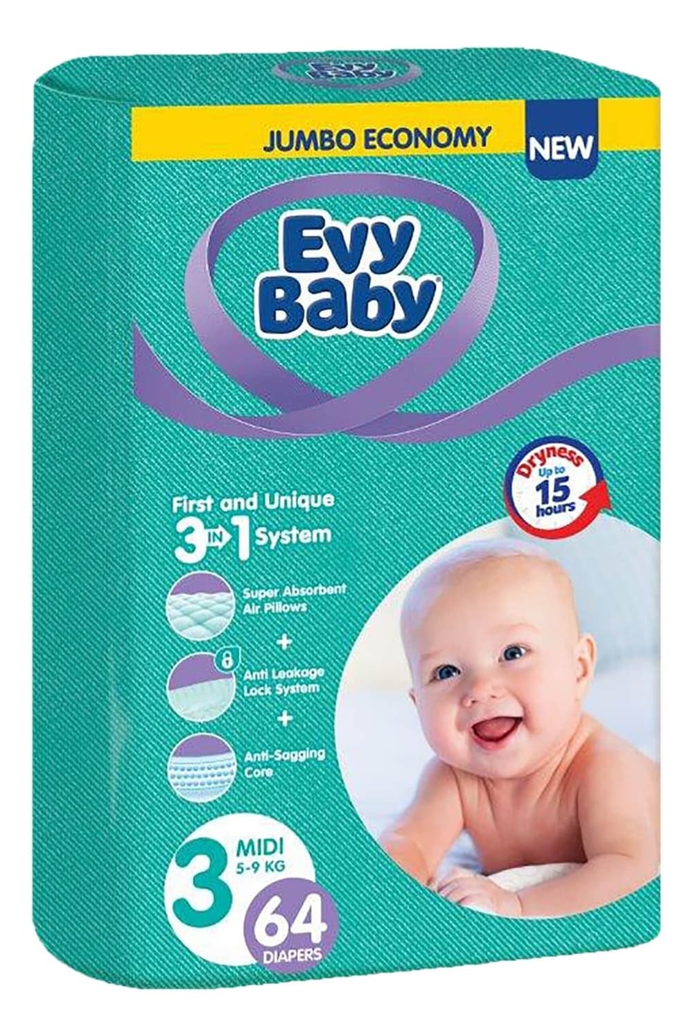 EVY BABY PELENE JUMBO 3 MIDI 5-9KG-slika