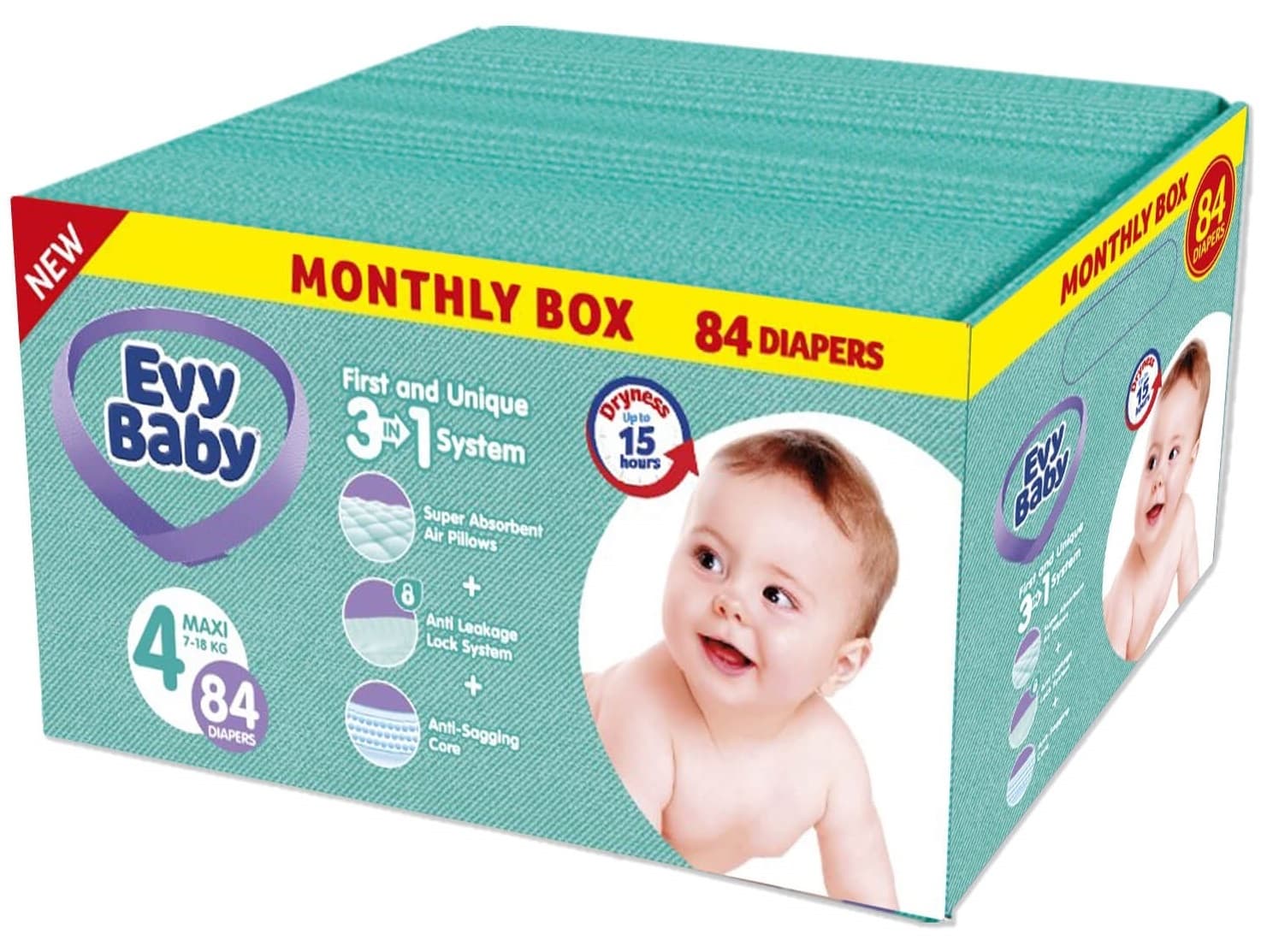 Pelene Evybaby box 3u1 4 maxi 7-18kg-slika