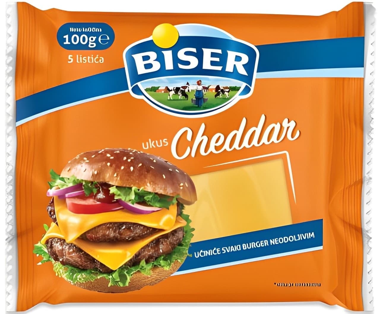 Sir topljeni Cheddar Biser 100g-slika