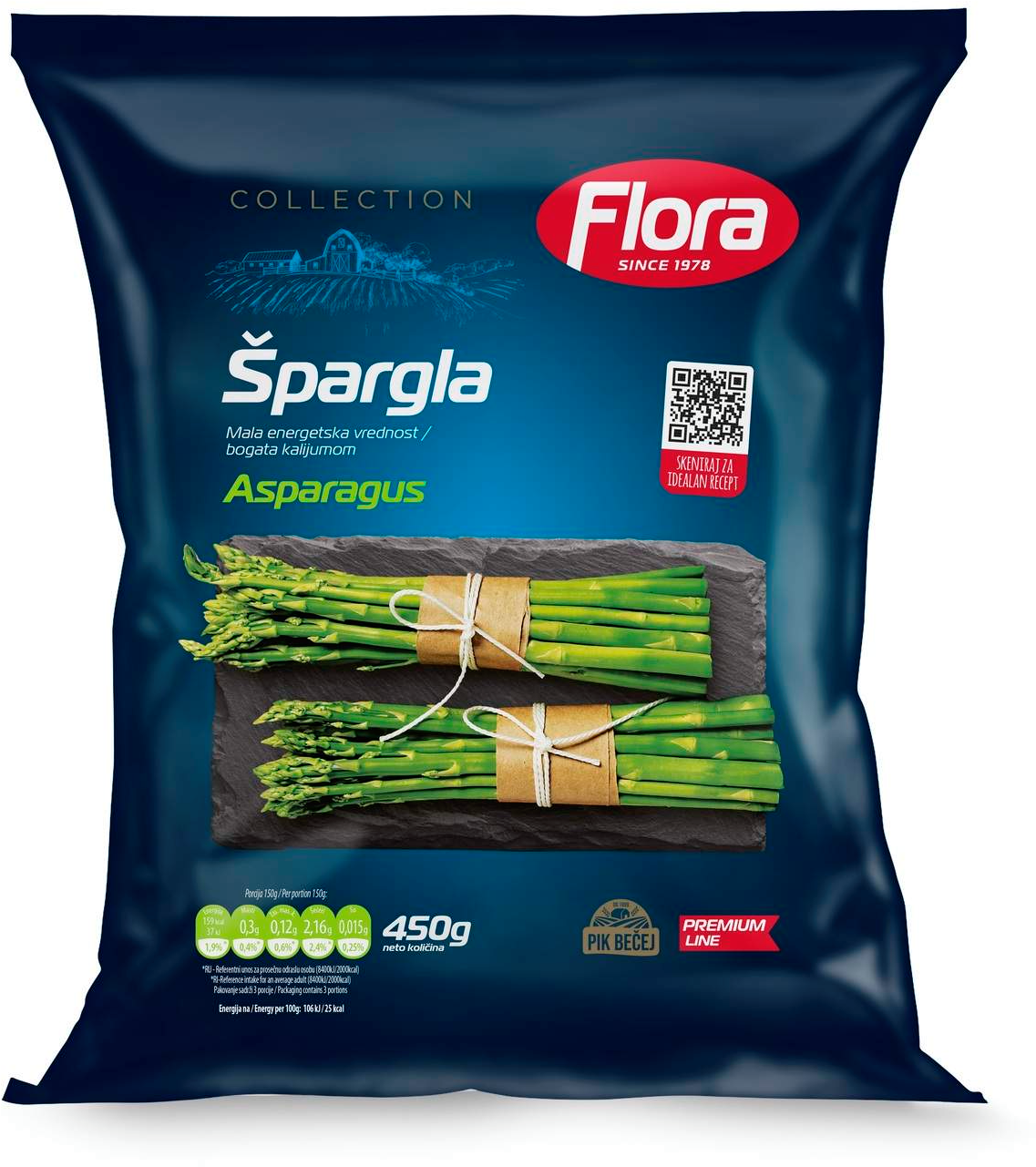 Smrznuta spargla Flora 450g-slika