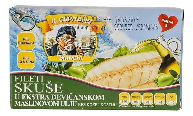 SKUŠA FILETI 115G MASL ULJE IL CAPI-slika