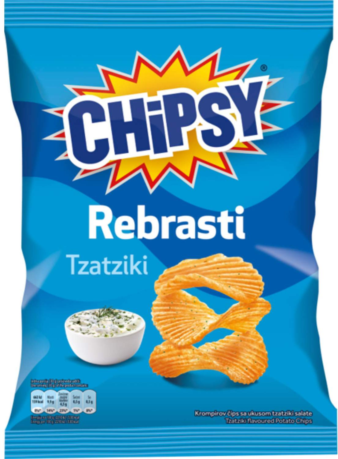 ČIPS CHIPSY X-CUT TZATZIKI 25G MARB-slika