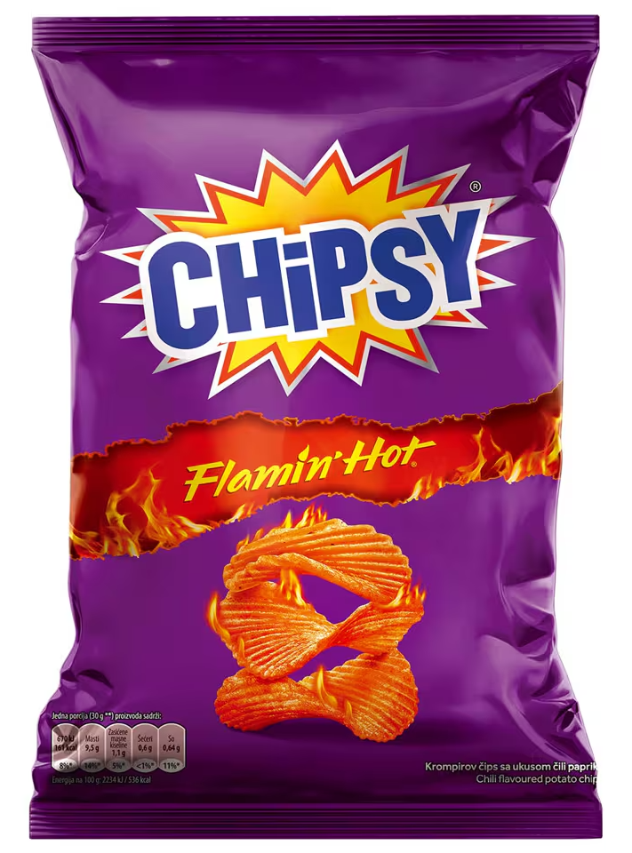 Cips rebrasti Flamin' Hot Chipsy 85g-slika