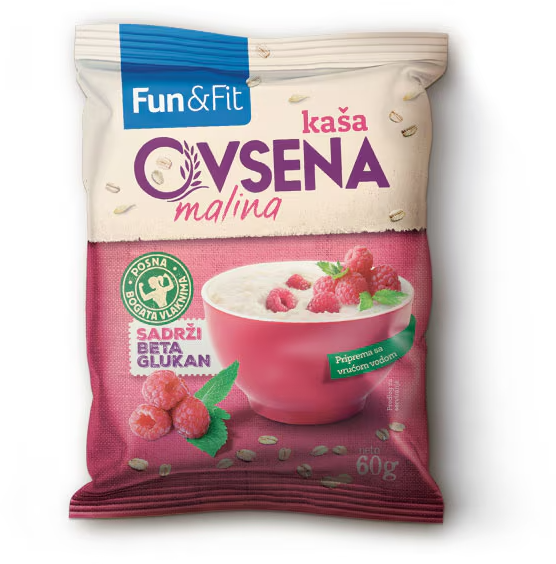 Ovsena kasa malina Fun&Fit 60g-slika