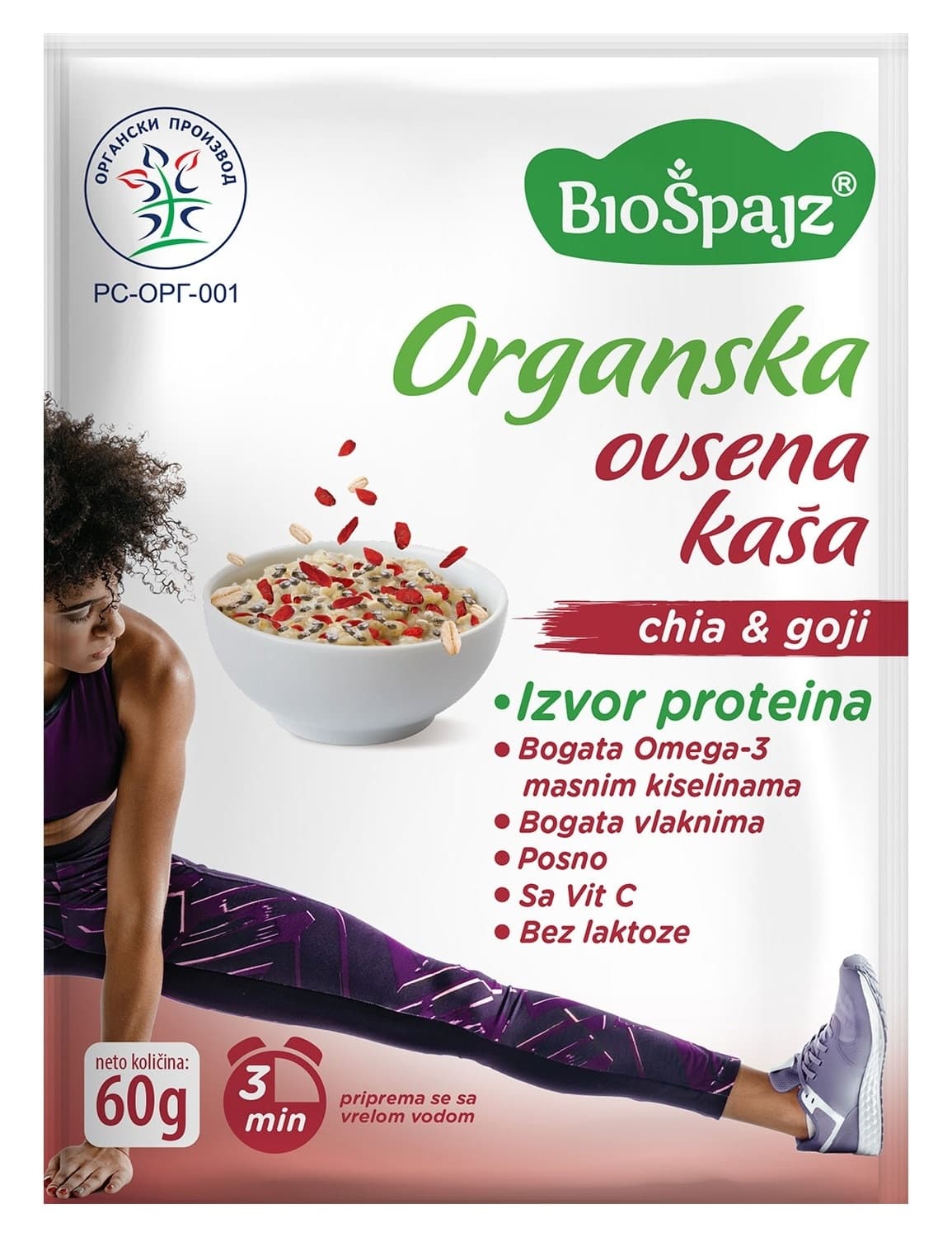 KAŠA OVSENA CHIA&GOJI 60G BIO ŠPAJZ-slika