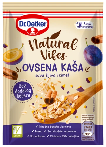 Ovs.kasa sljiva/cimet Natural vibes 55g-slika