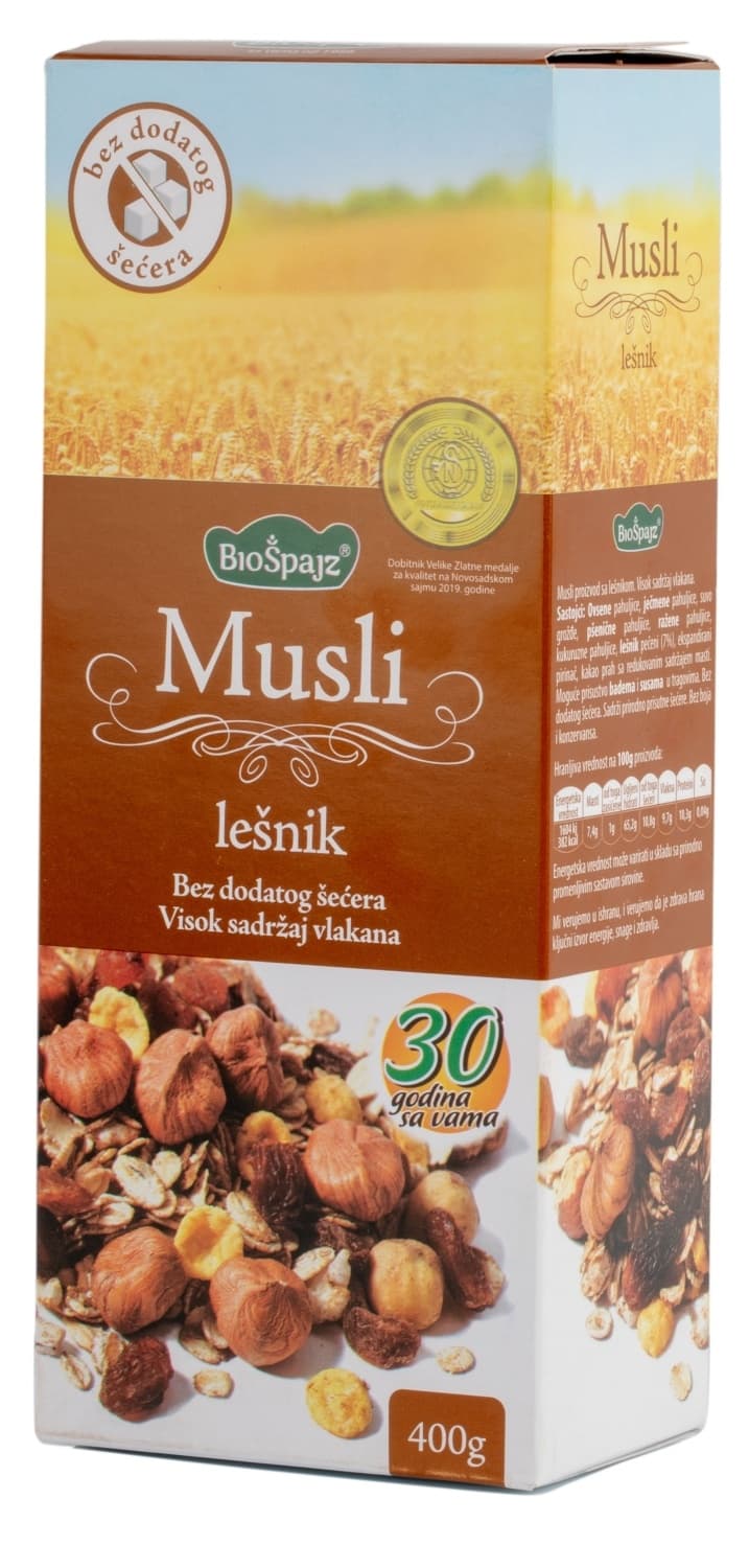 Musli lesnik bez dodatog secera 400g-slika