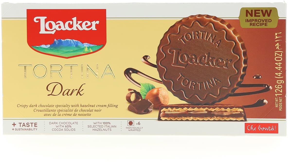 Vafl Tortina tamna Loacker 126g-slika