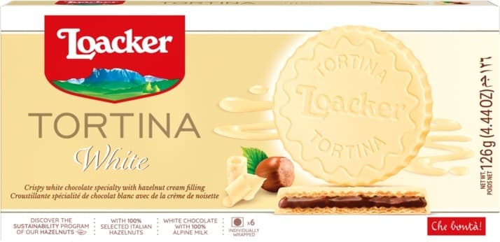 Vafl Tortina bela Loacker 126g-slika