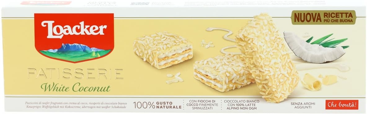 Vafl beli kokos Loacker 100g-slika
