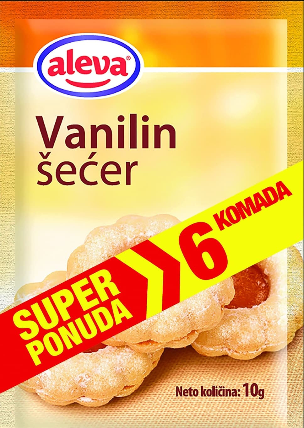 Vanilin secer Aleva 6 kom 60g-slika