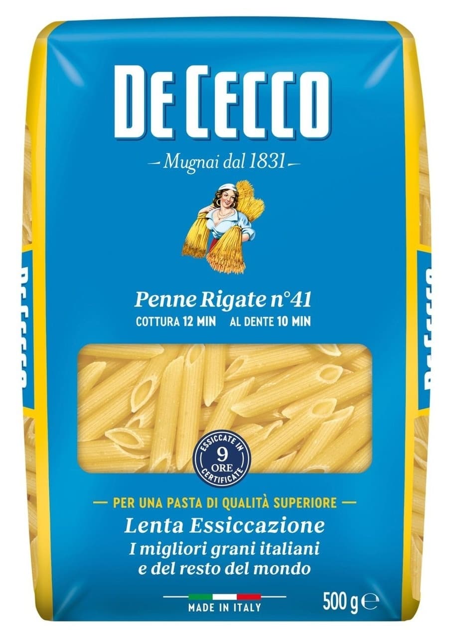 PASTA PENNE RIGATE 500G DE CECCO-slika
