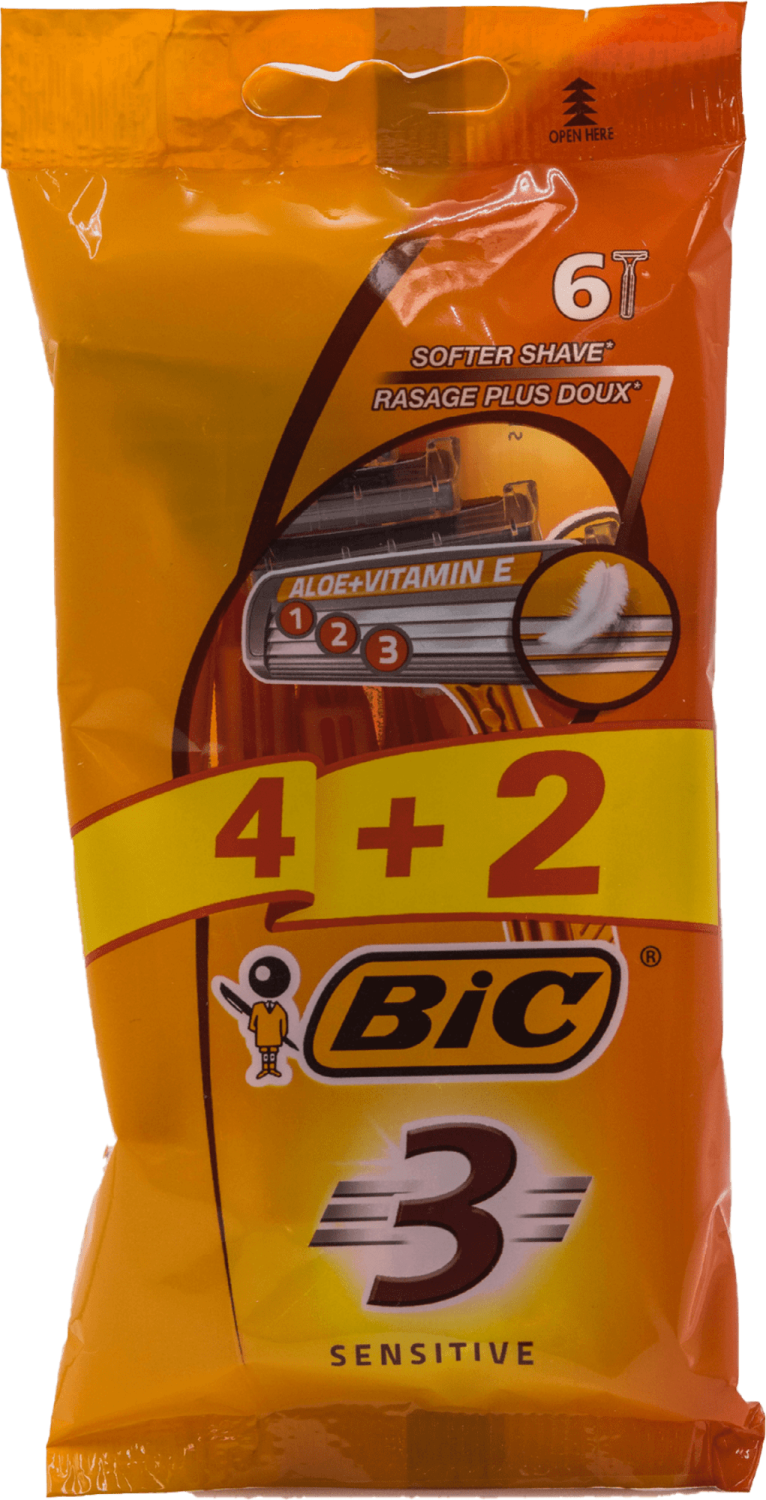 Brijac muski BIC3 Sensitive kesica 4+2-slika