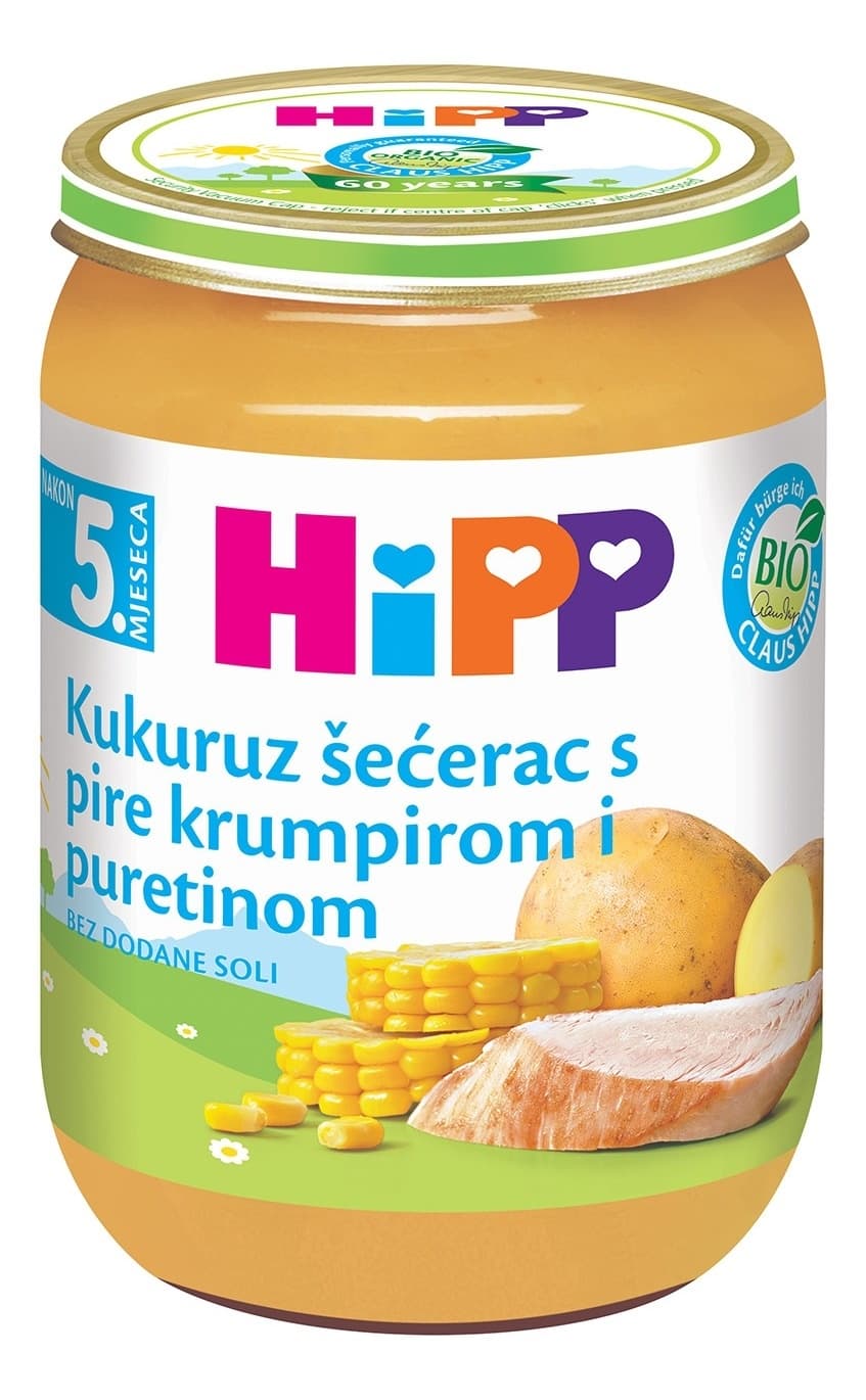 OBROK KUKURZ&KROMPI&ĆURET 190G HIPP-slika