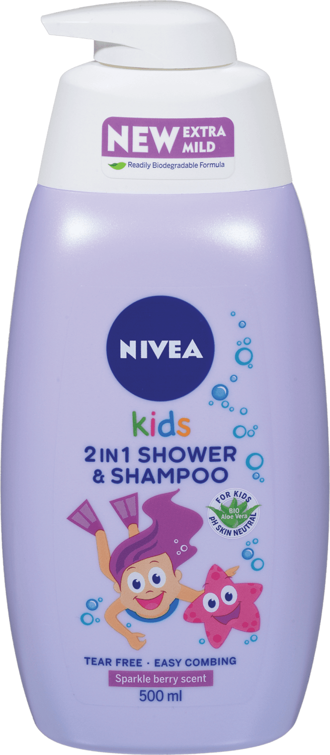 Gel za tus.Nivea 2u1 Kids(devojci.)500ml-slika