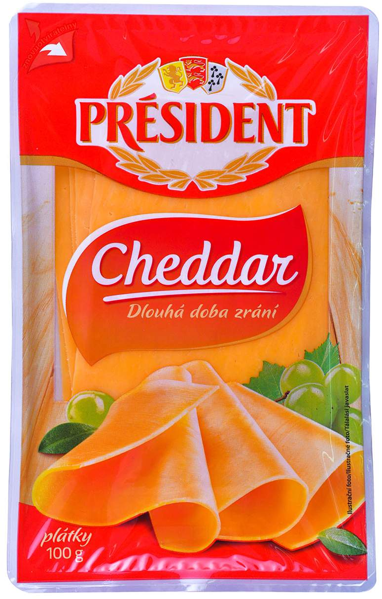 Sir President Cheddar slice 100g-slika