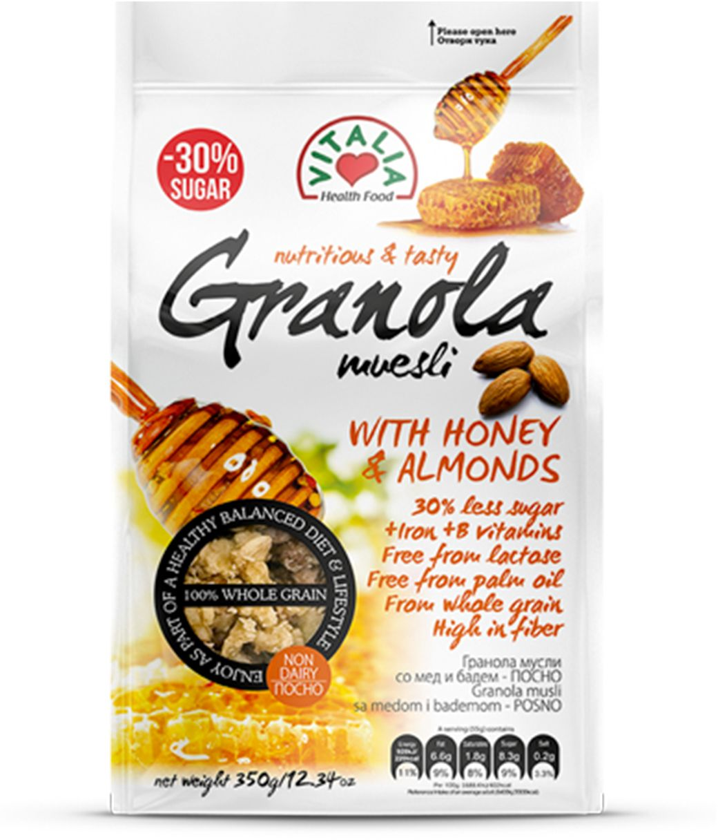 Granola musli med,badem+Mg+Fe+B 350g-slika