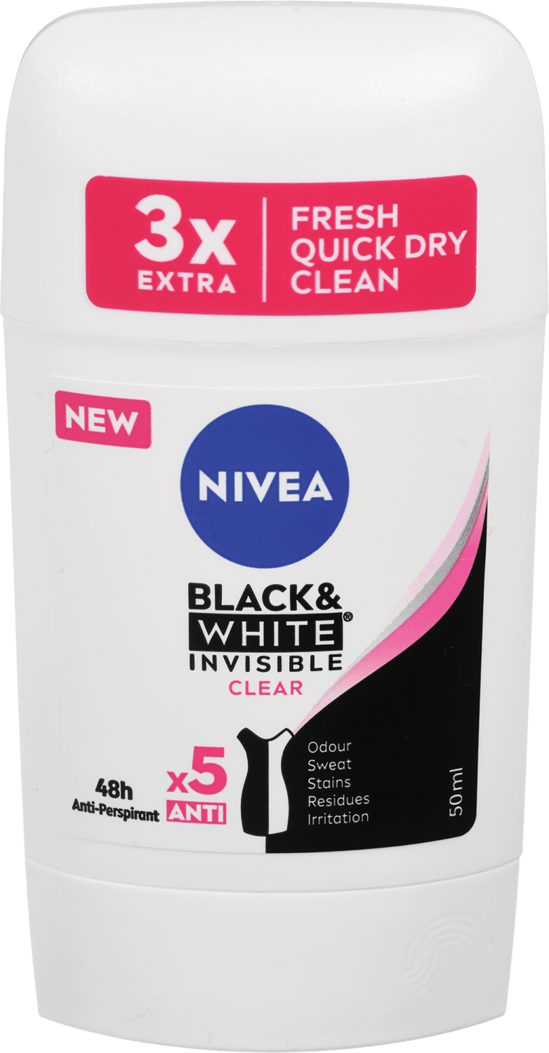 Deo stik Nivea Black&White Clear 50ml-slika