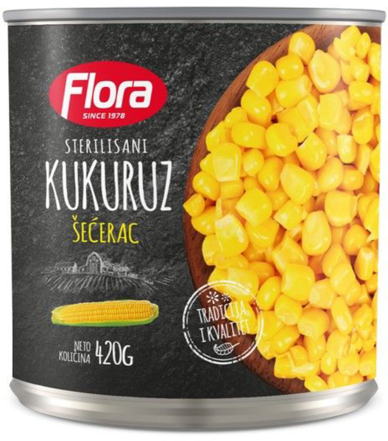 KUKURUZ ŠEĆERAC 420G FLORA-slika